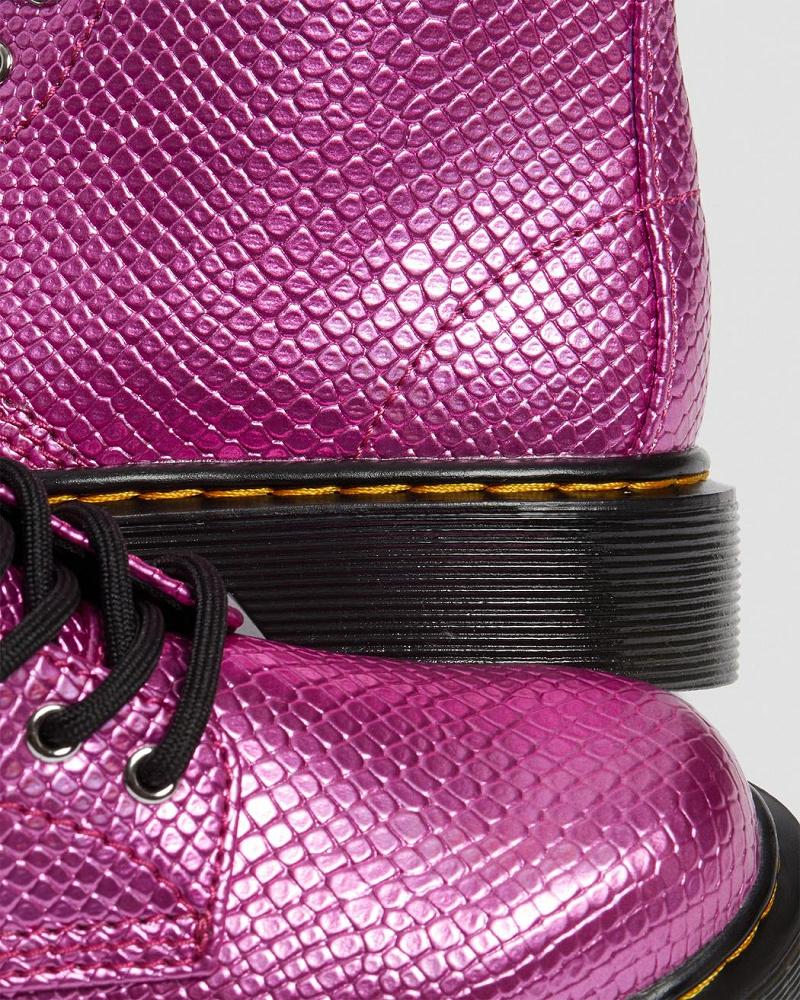 Dr Martens Junior 1460 Reptile Emboss Veterlaarzen Kinderen Roze | NL 135ILH